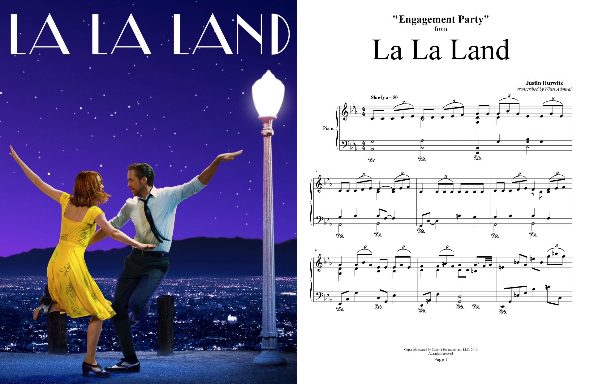 Civilizar Regeneración estático LA LA LAND Engagement Party | Piano Sheet Music Soundtracks