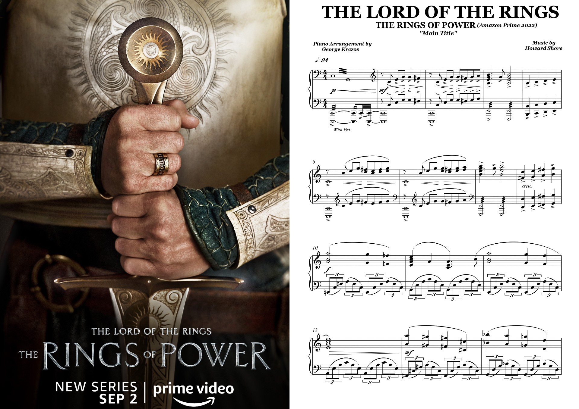 The Stranger - Lord of the Rings: The rings of Power Sheet music