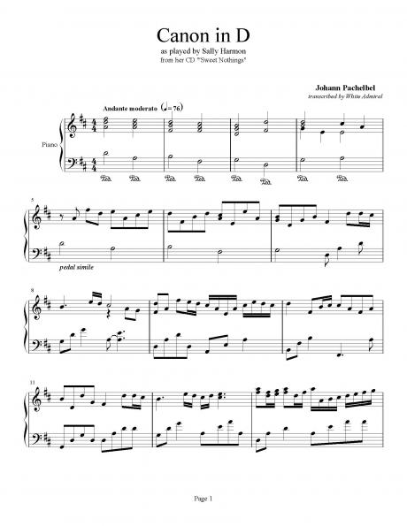 pachelbel canon piano